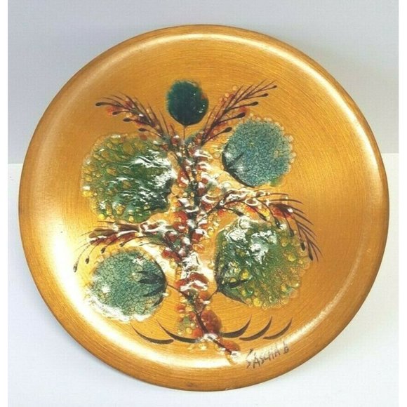 Sascha Brastoff 10.25" Enameled Copper Bowl - Picture 1 of 7